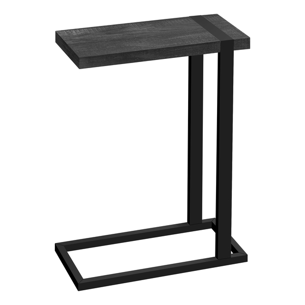 Monarch Specialties Accent Table, C-shaped, End, Side, Snack, Living Room, Bedroom, Metal, Laminate, Black, Contemporary I 2863